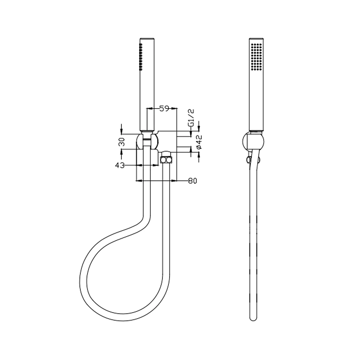 Mica Brushed Nickel Hand Shower - Image 4