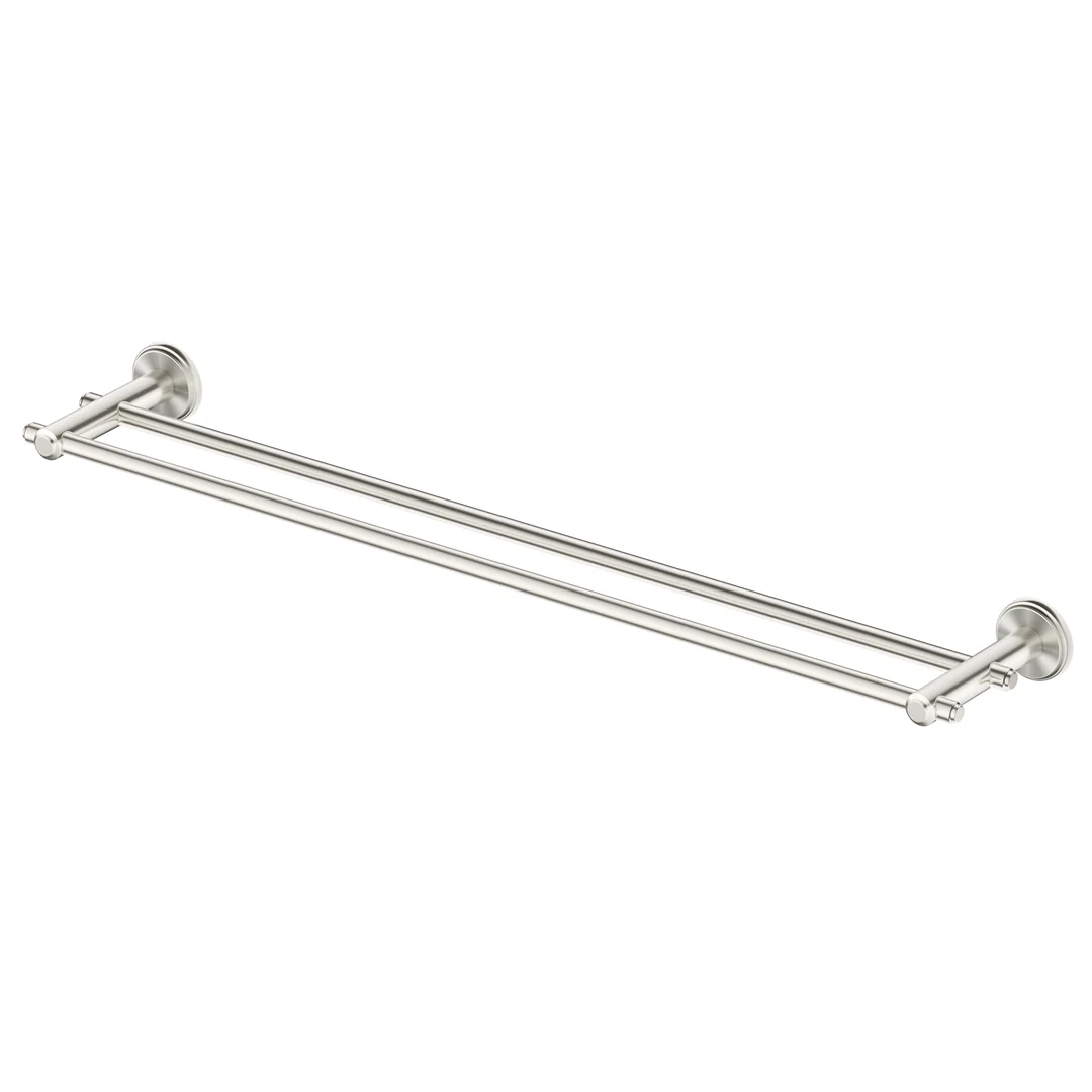 Mica Brushed Nickel Heritage Double Towel Rail - 800mm
