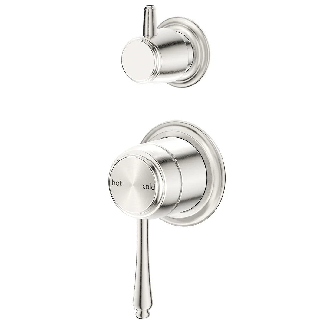 Mica Brushed Nickel Heritage Shower Mixer Diverter - Trim Kit Only