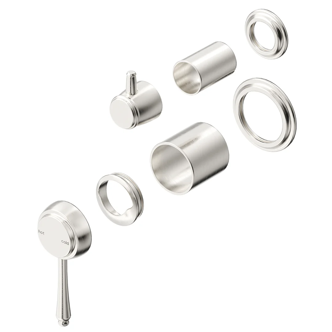 Mica Brushed Nickel Heritage Shower Mixer Diverter - Trim Kit Only - Image 2