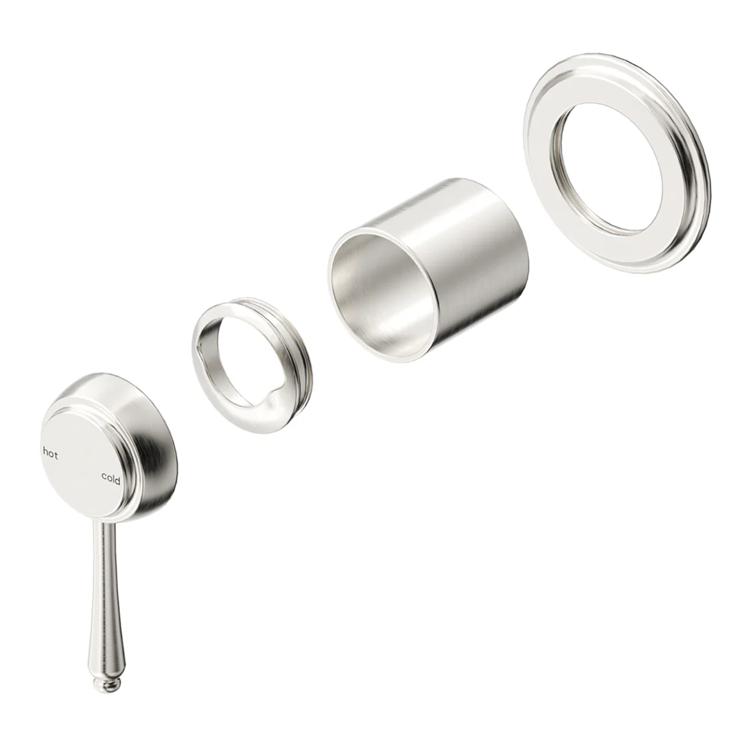 Mica Brushed Nickel Heritage Shower Mixer - Trim Kit Only - Image 2