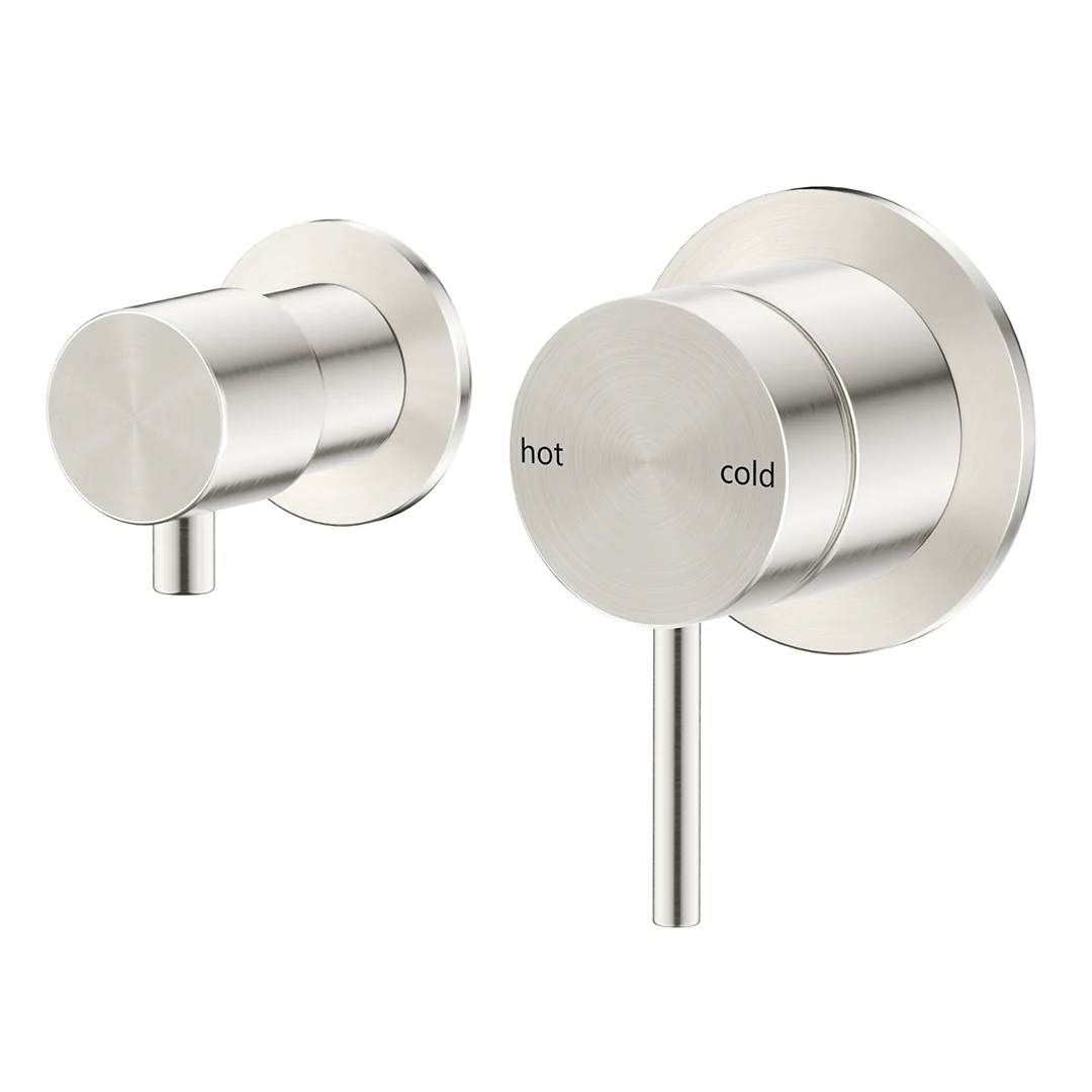 Mica Brushed Nickel Shower Mixer Diverter - Sideways - Trim Kit Only