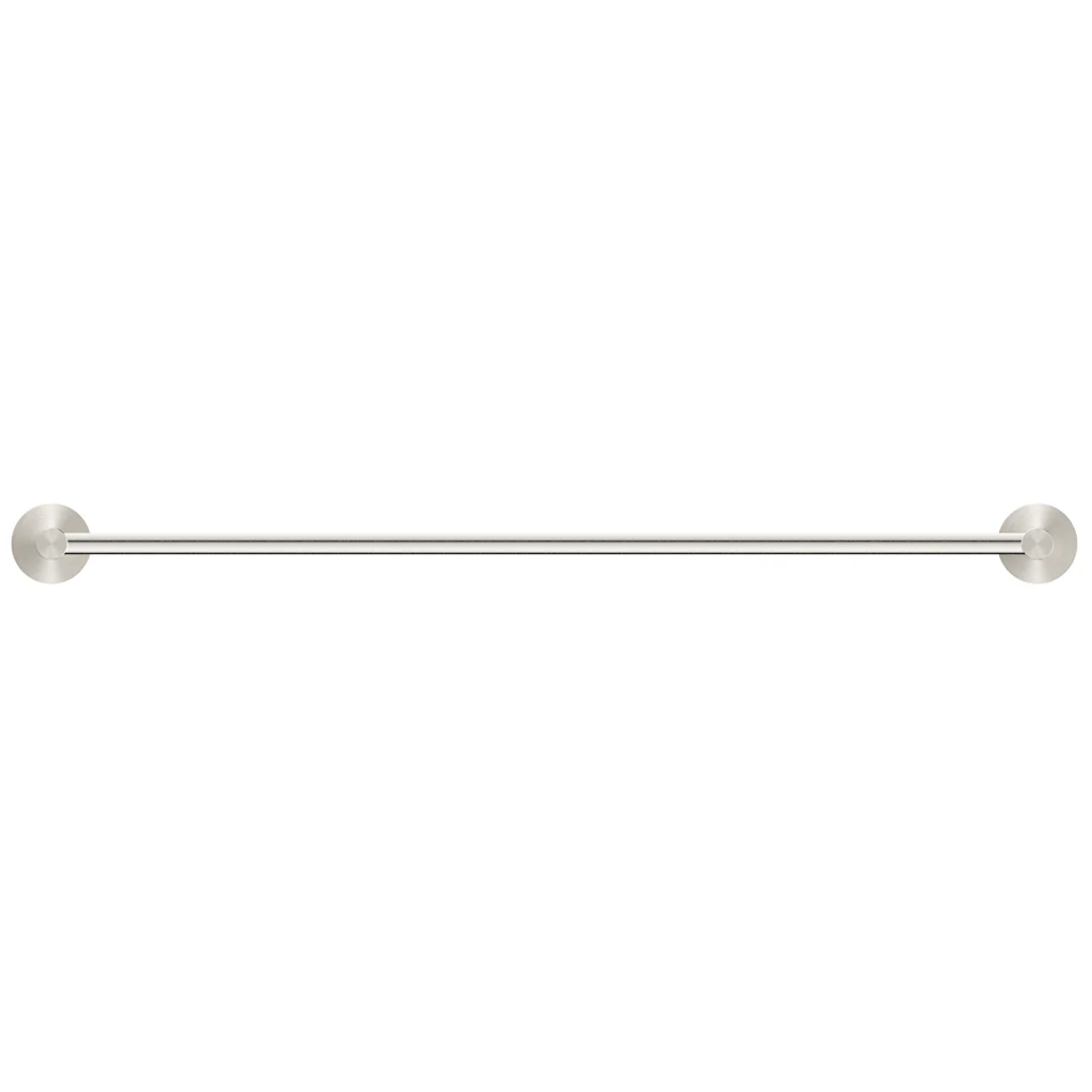 Mica Brushed Nickel Single Towel Rail - 800mm - Image 2