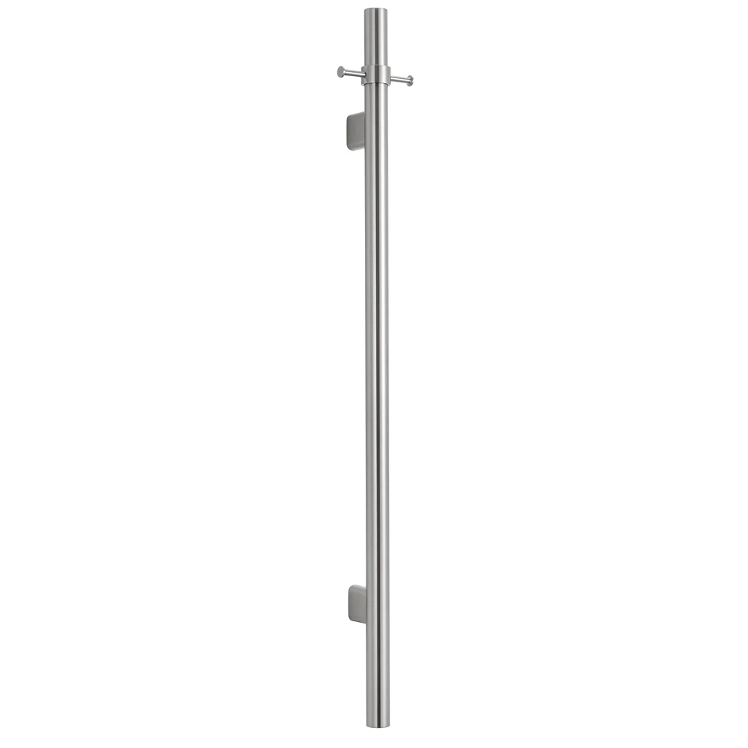 Mica Brushed Nickel Vertical Heated Towel Rail