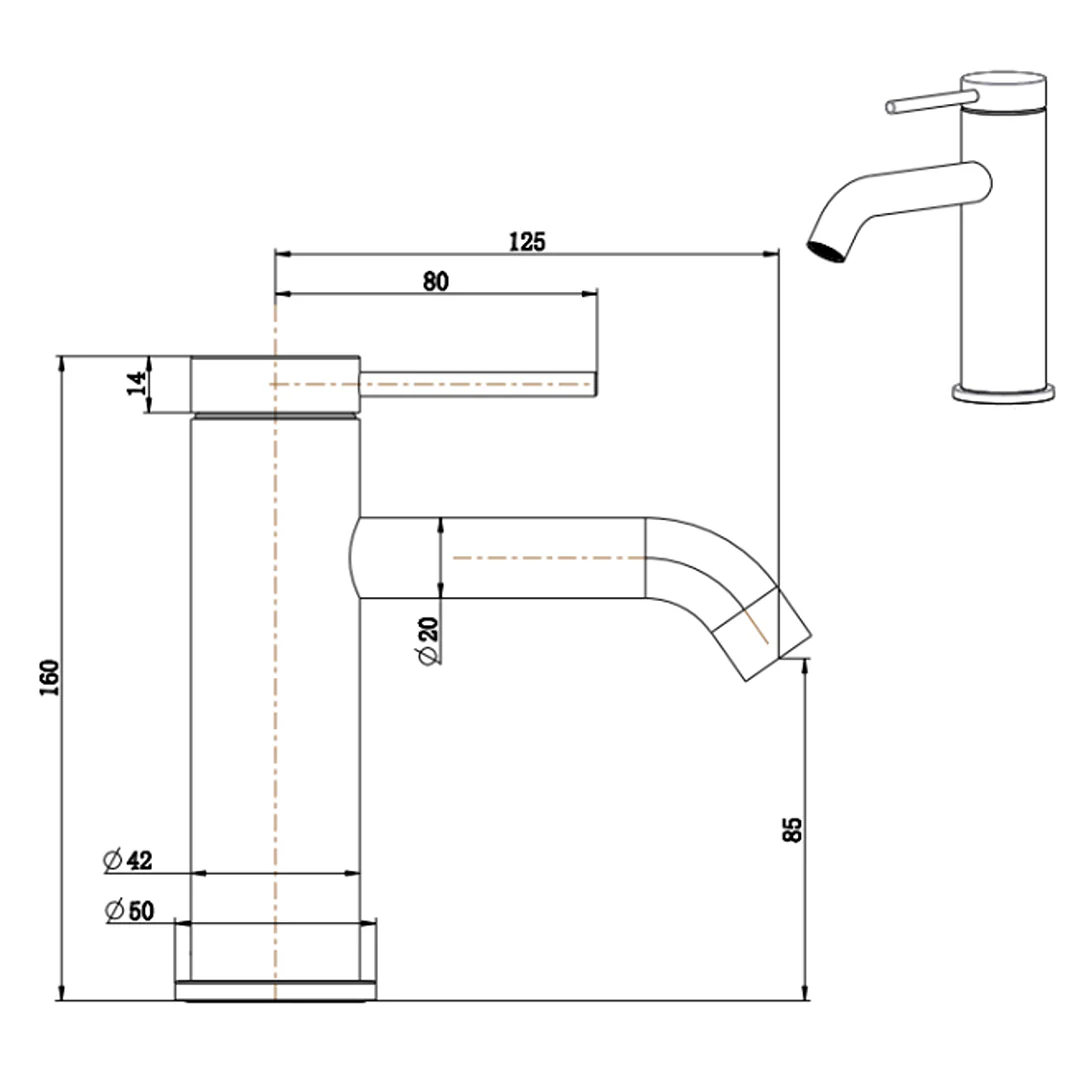 Mica Chrome Basin Mixer - Image 2