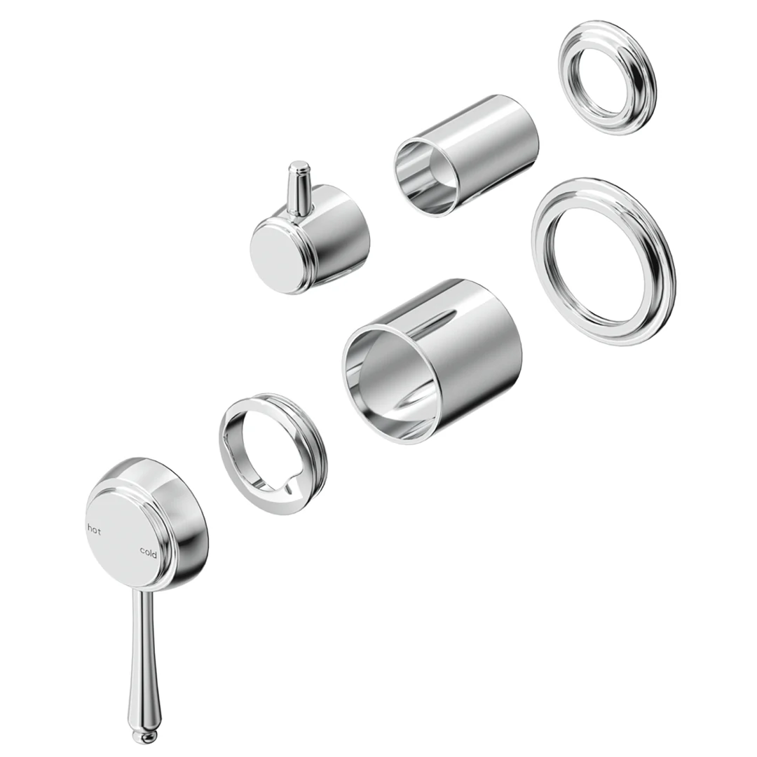 Mica Chrome Heritage Shower Mixer Diverter - Trim Kit Only - Image 2