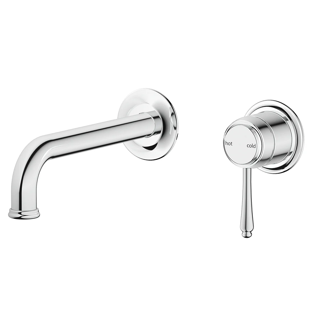 Mica Chrome Heritage Wall-Spout Combo - TRIM KIT ONLY