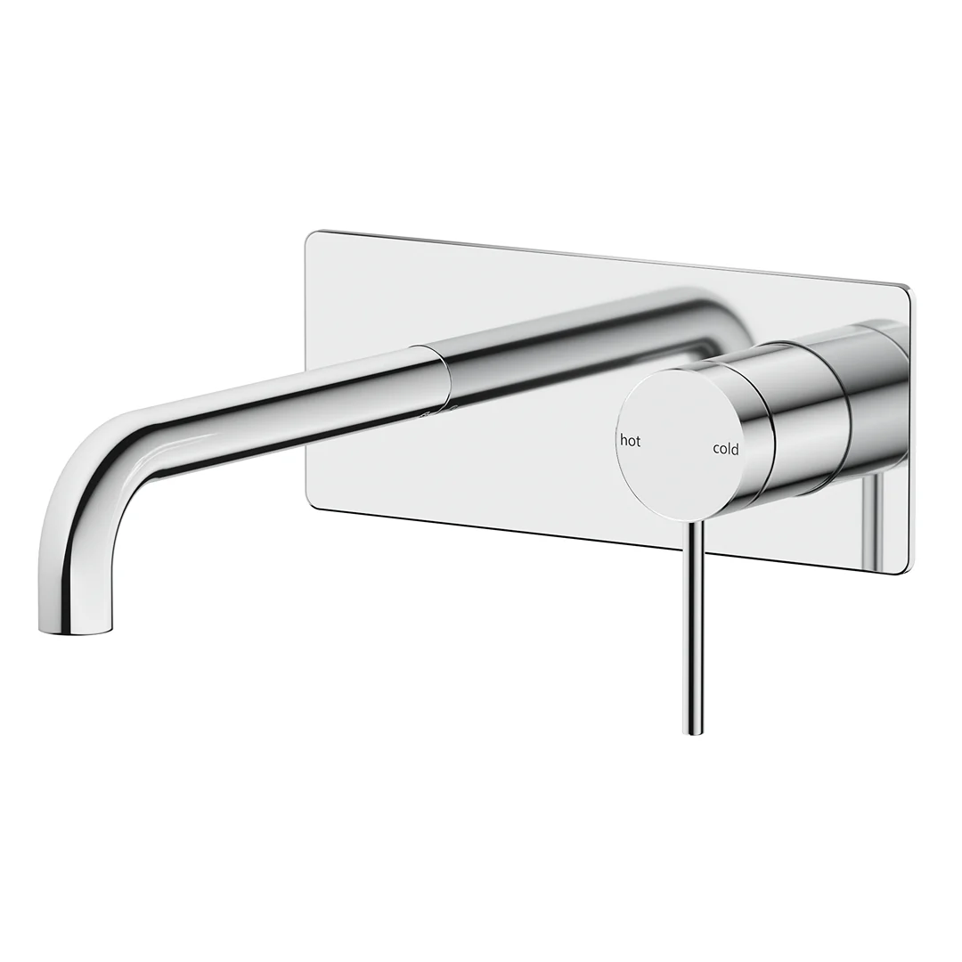 Mica Chrome Wall-Spout Combo - Curved Spout - 1P - Trim Kit Only