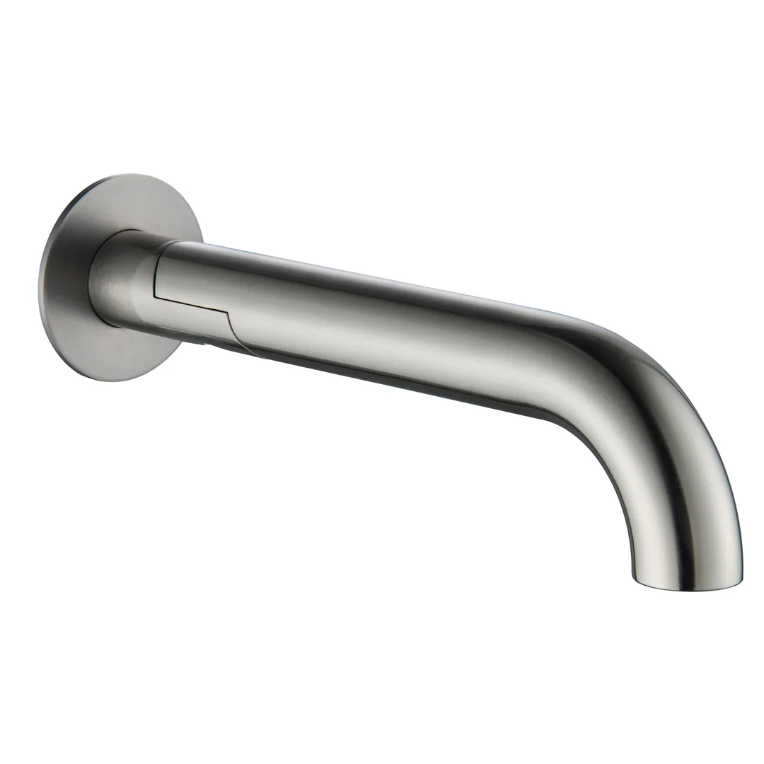 Mica Curved Brushed Nickel Swivel Bath Spout