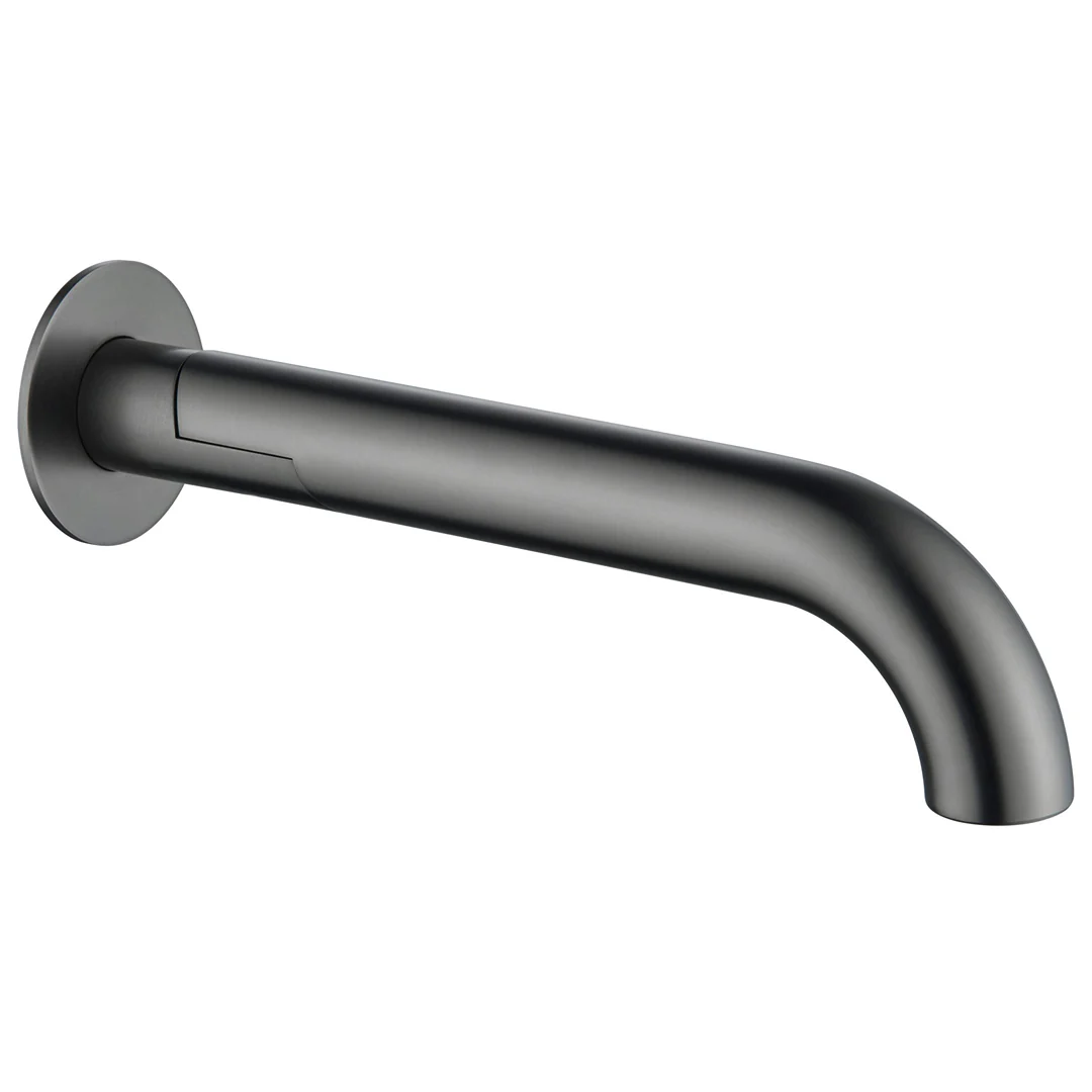 Mica Curved Gun Metal Swivel Bath Spout
