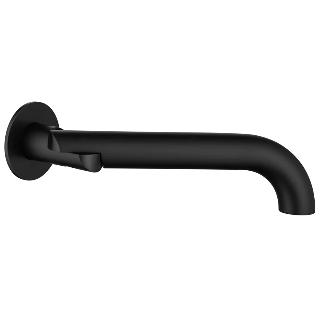 Mica Curved Matte Black Swivel Bath Spout - Image 2