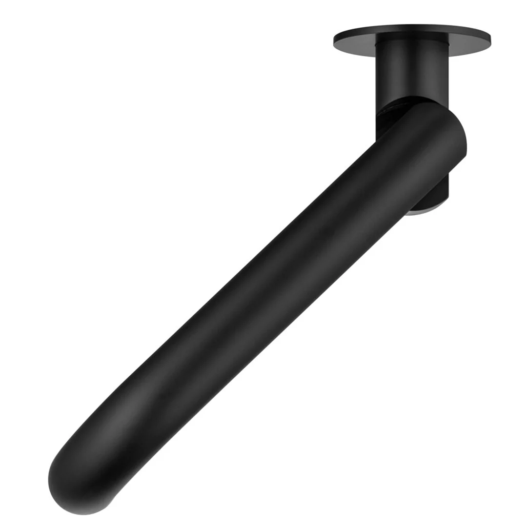 Mica Curved Matte Black Swivel Bath Spout - Image 3