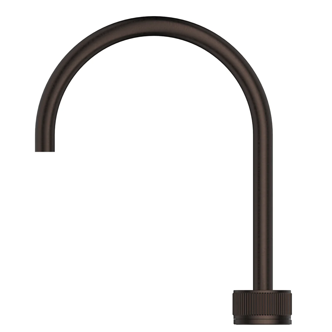 Mica Dusk Bronze Fluted Gooseneck Hob Sink/Basin Mixer Set - Image 2