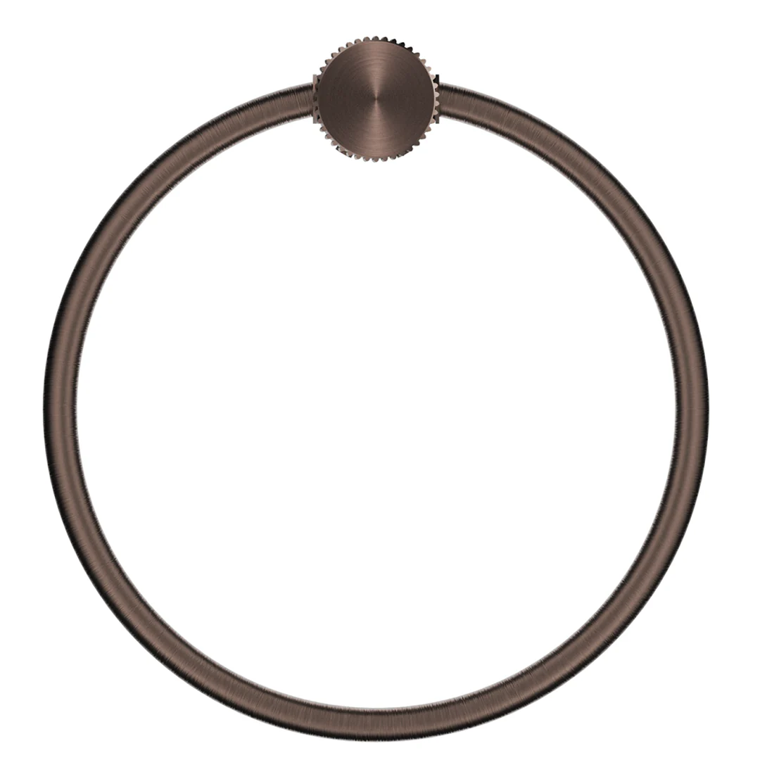 Mica Dusk Bronze Fluted Towel Ring - Image 2