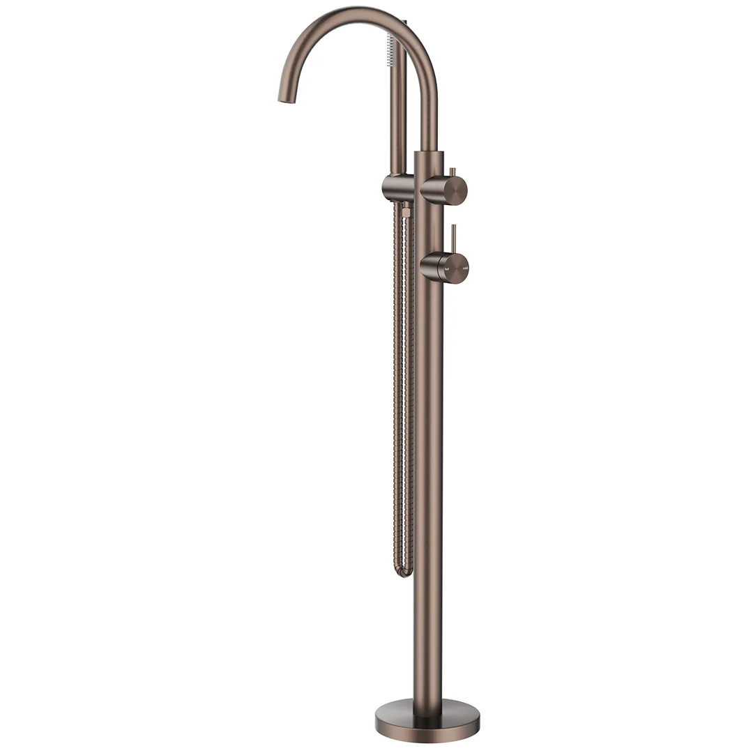 Mica Dusk Bronze Freestanding Bath Mixer with Hand Shower
