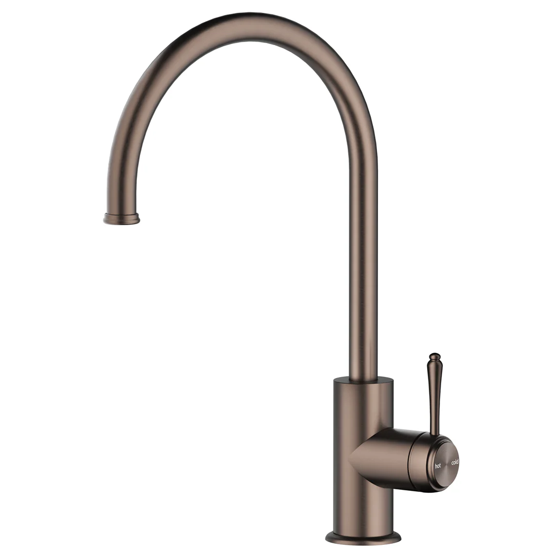 Mica Dusk Bronze Heritage Gooseneck Sink Mixer