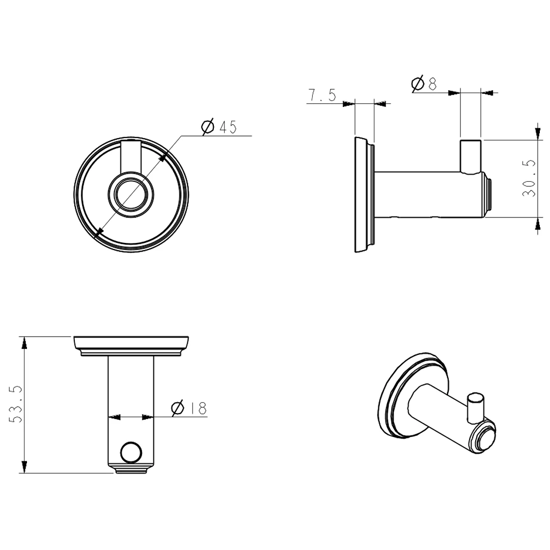 Mica Dusk Bronze Heritage Robe Hook - Image 2