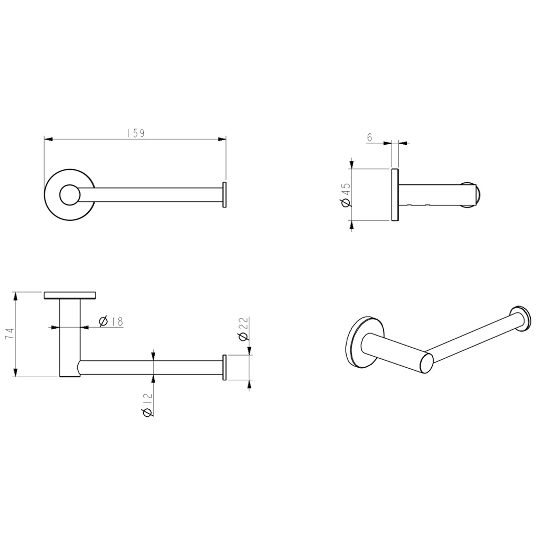 Mica Dusk Bronze Toilet Paper Holder - Image 4