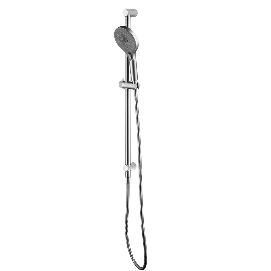 Mica Fluted Brushed Nickel Shower Rail