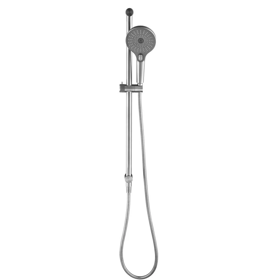 Mica Fluted Brushed Nickel Shower Rail - Image 3