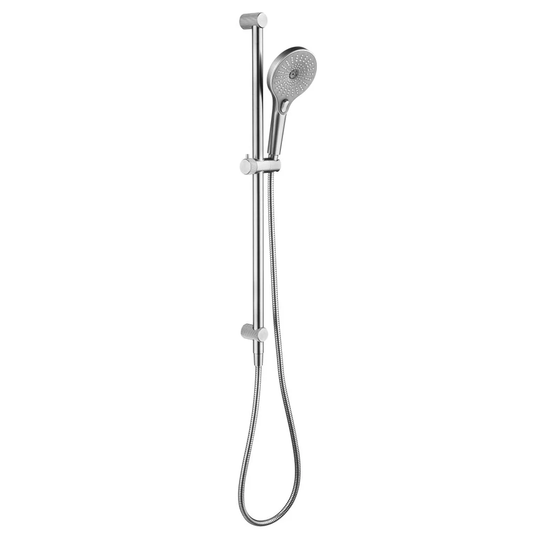 Mica Fluted Brushed Nickel Shower Rail - Image 4