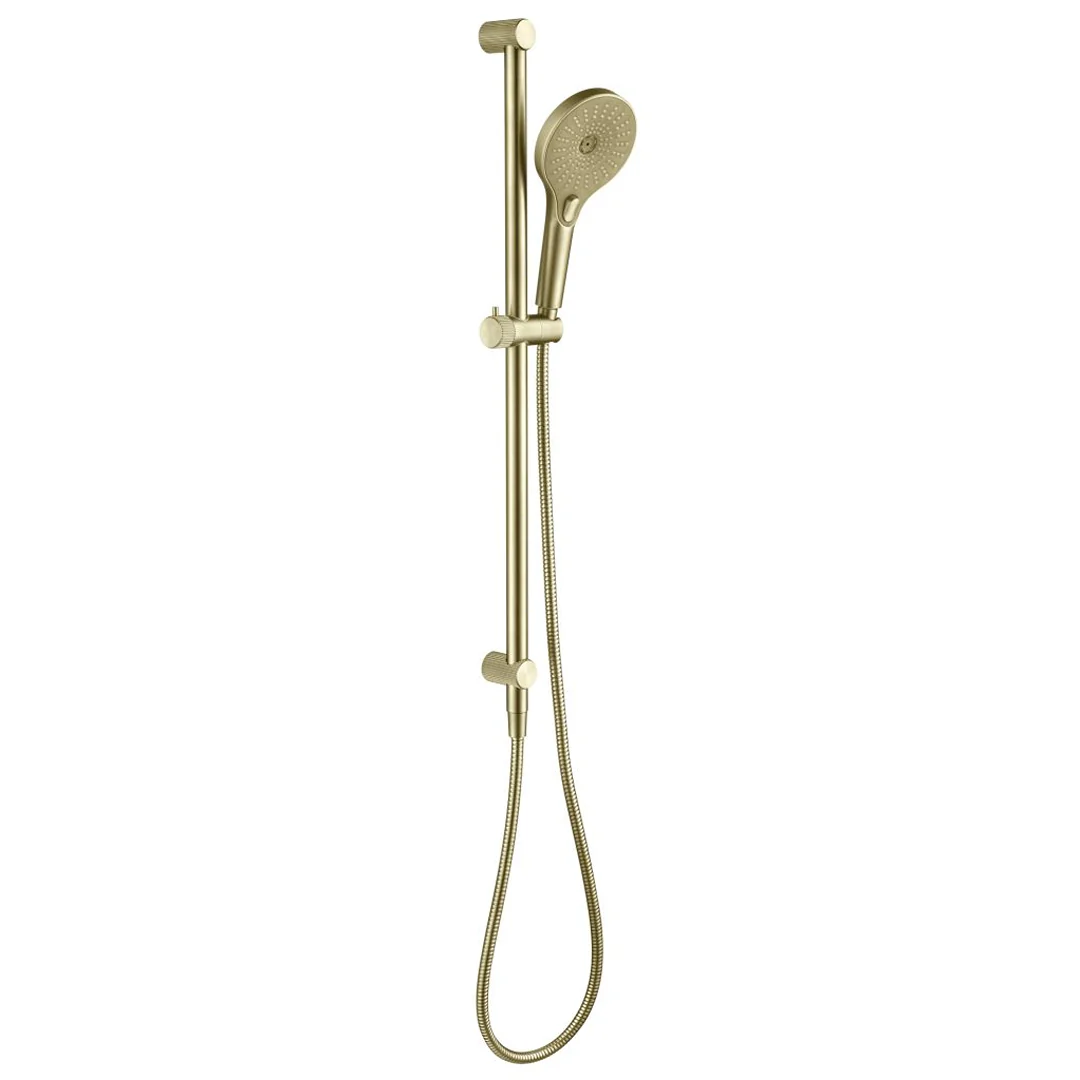 Mica Fluted French Gold Shower Rail - Image 4