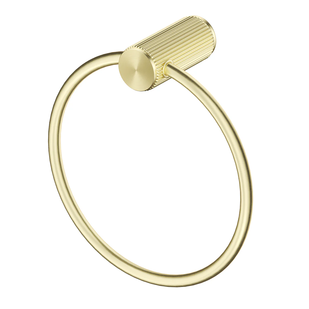 Mica Fluted French Gold Towel Ring