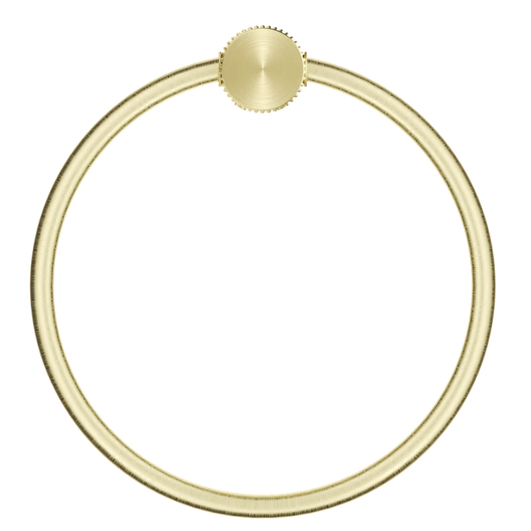 Mica Fluted French Gold Towel Ring - Image 2