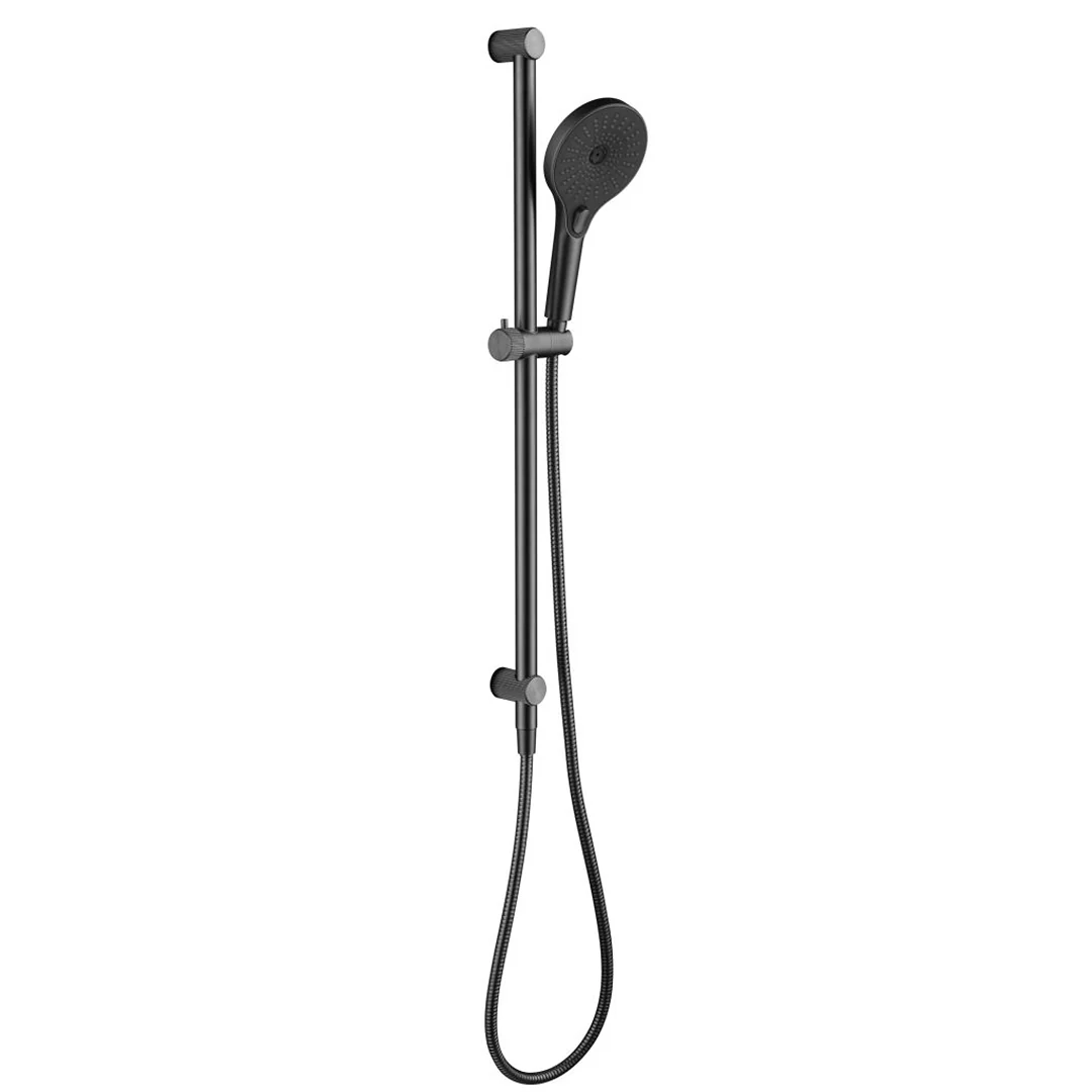 Mica Fluted Gun Metal Shower Rail - Image 4