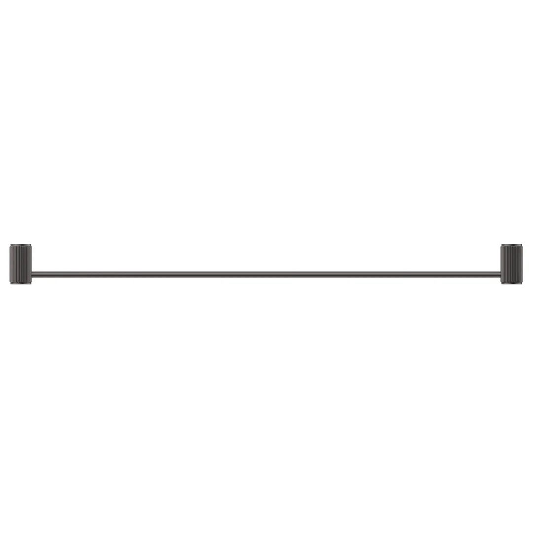 Mica Fluted Gun Metal Single Towel Rail - 800mm - Image 3