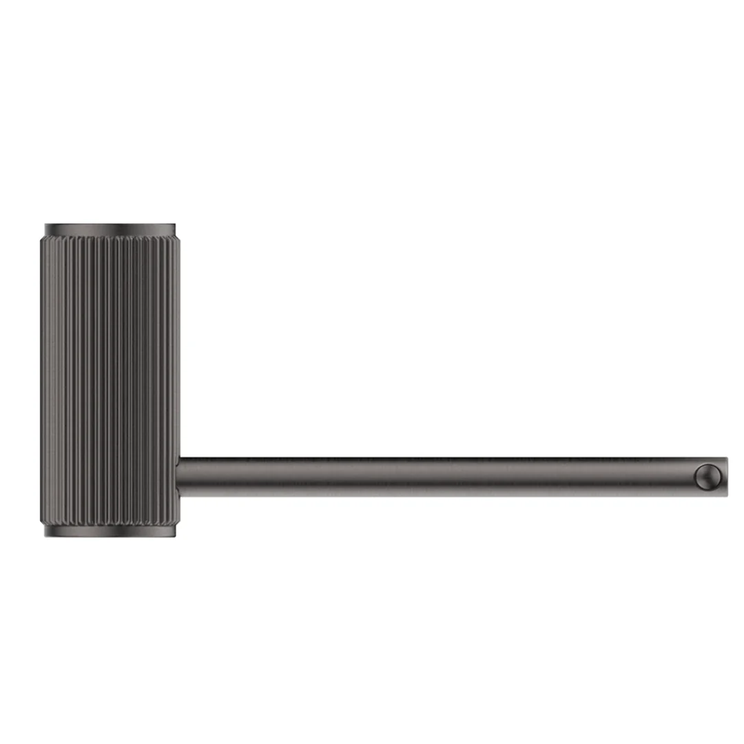 Mica Fluted Gun Metal Toilet Paper Holder - Image 2