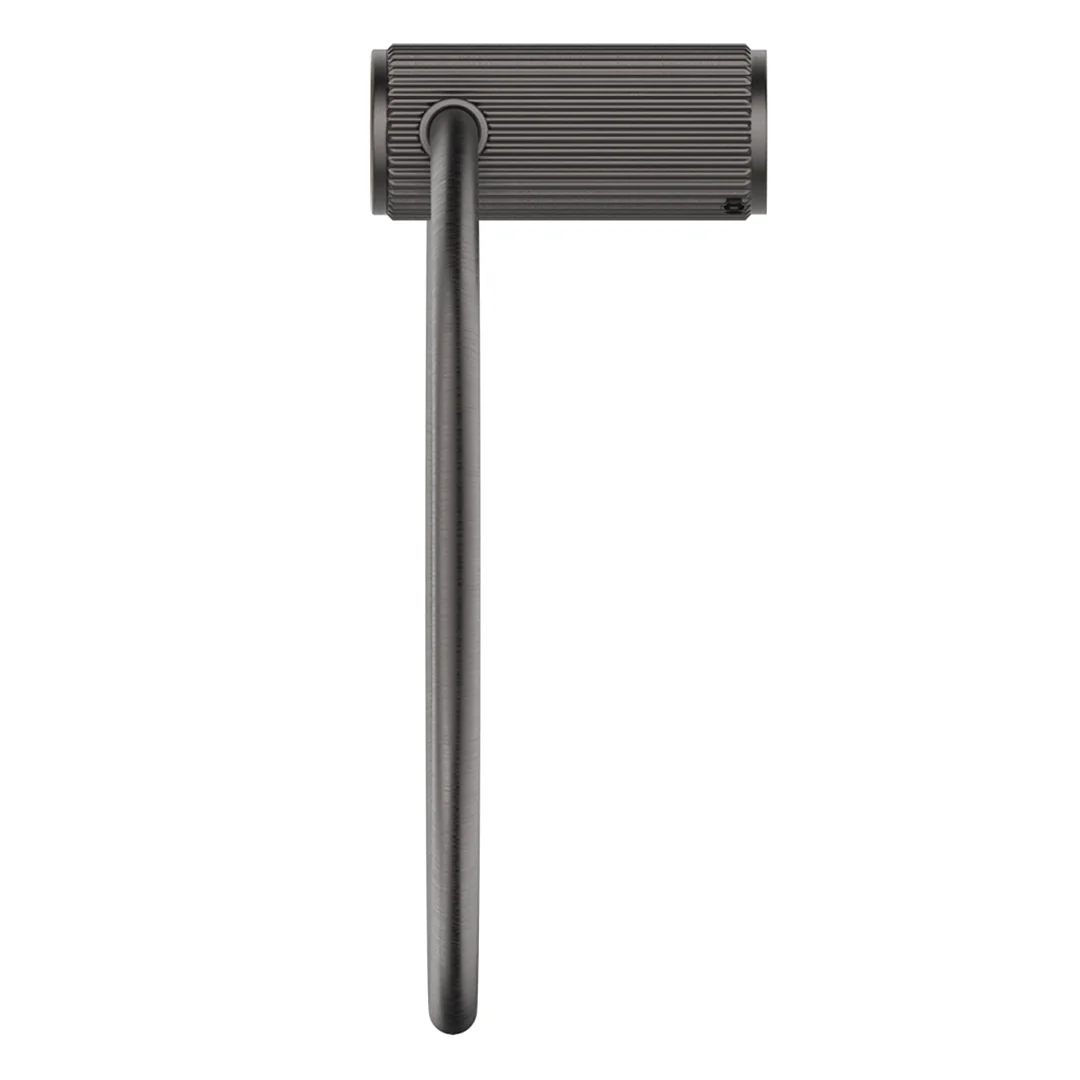 Mica Fluted Gun Metal Towel Ring - Image 3