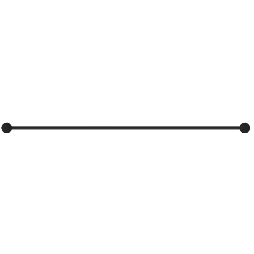 Mica Fluted Matte Black Double Towel Rail - 800mm - Image 3