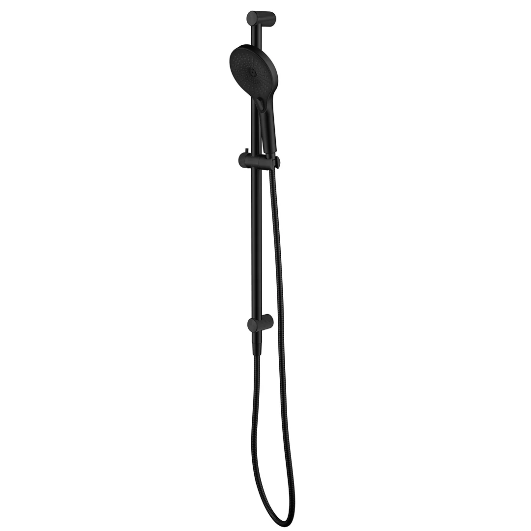 Mica Fluted Matte Black Shower Rail