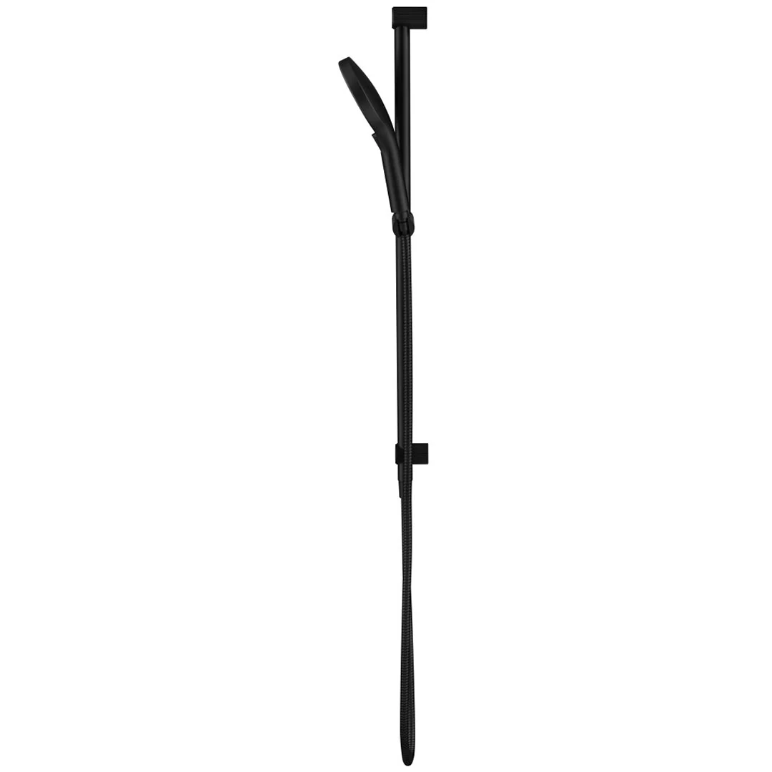 Mica Fluted Matte Black Shower Rail - Image 2