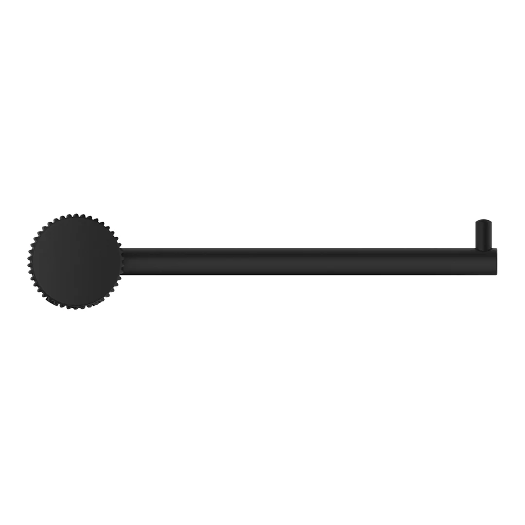 Mica Fluted Matte Black Toilet Paper Holder - Image 3