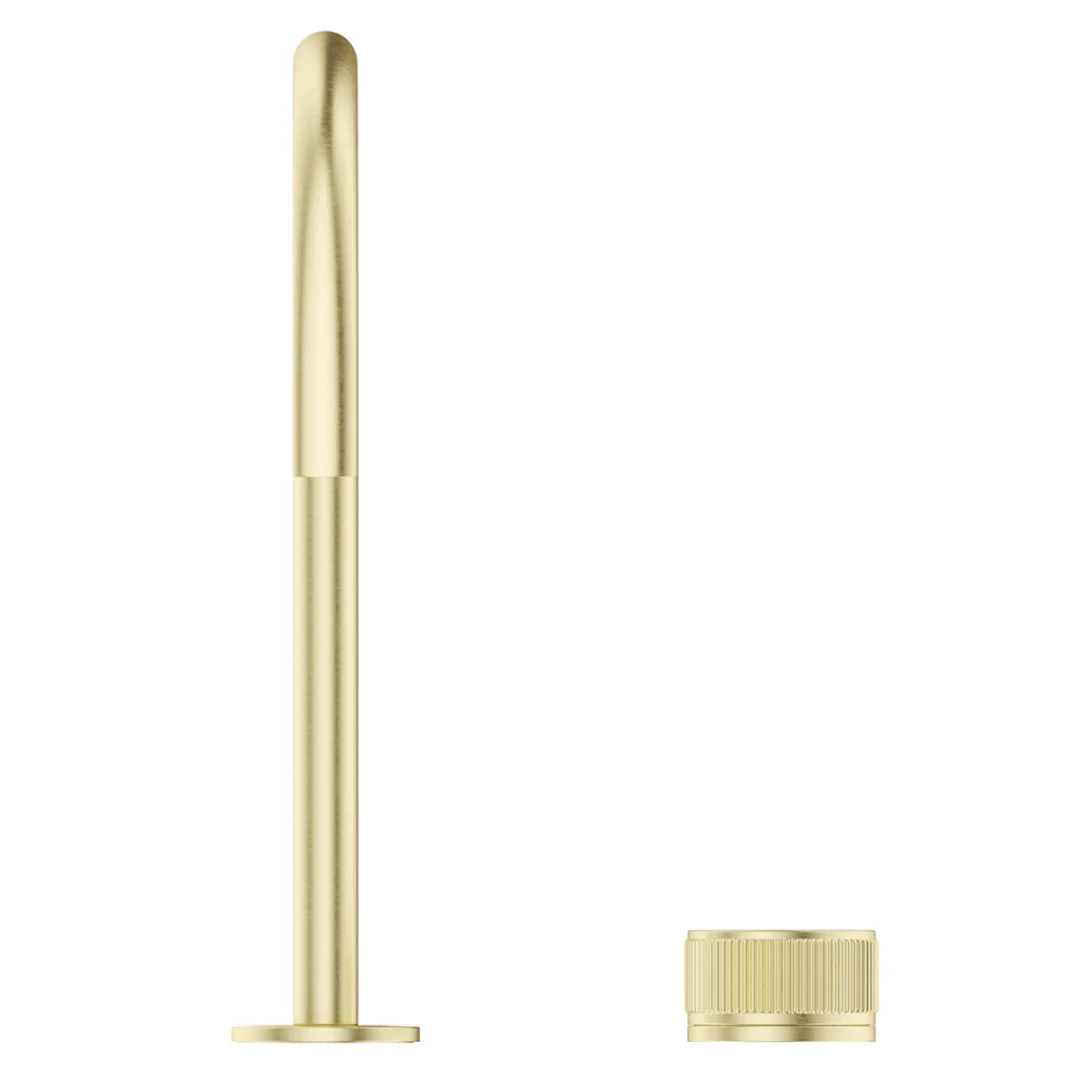 Mica French Gold Fluted Gooseneck Hob Sink/Basin Mixer Set - Image 3