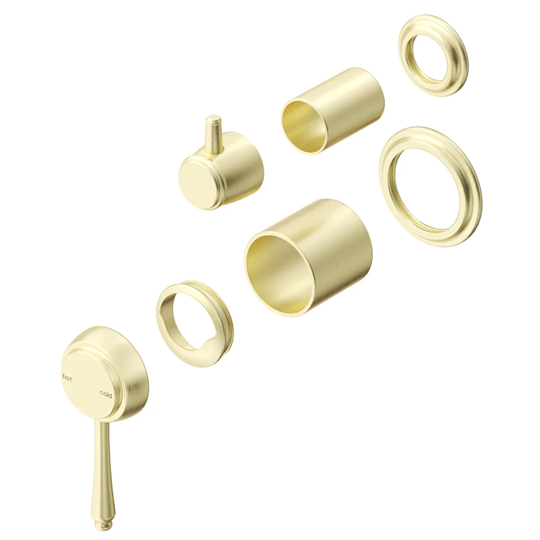 Mica French Gold Heritage Shower Mixer Diverter - Trim Kit Only - Image 2