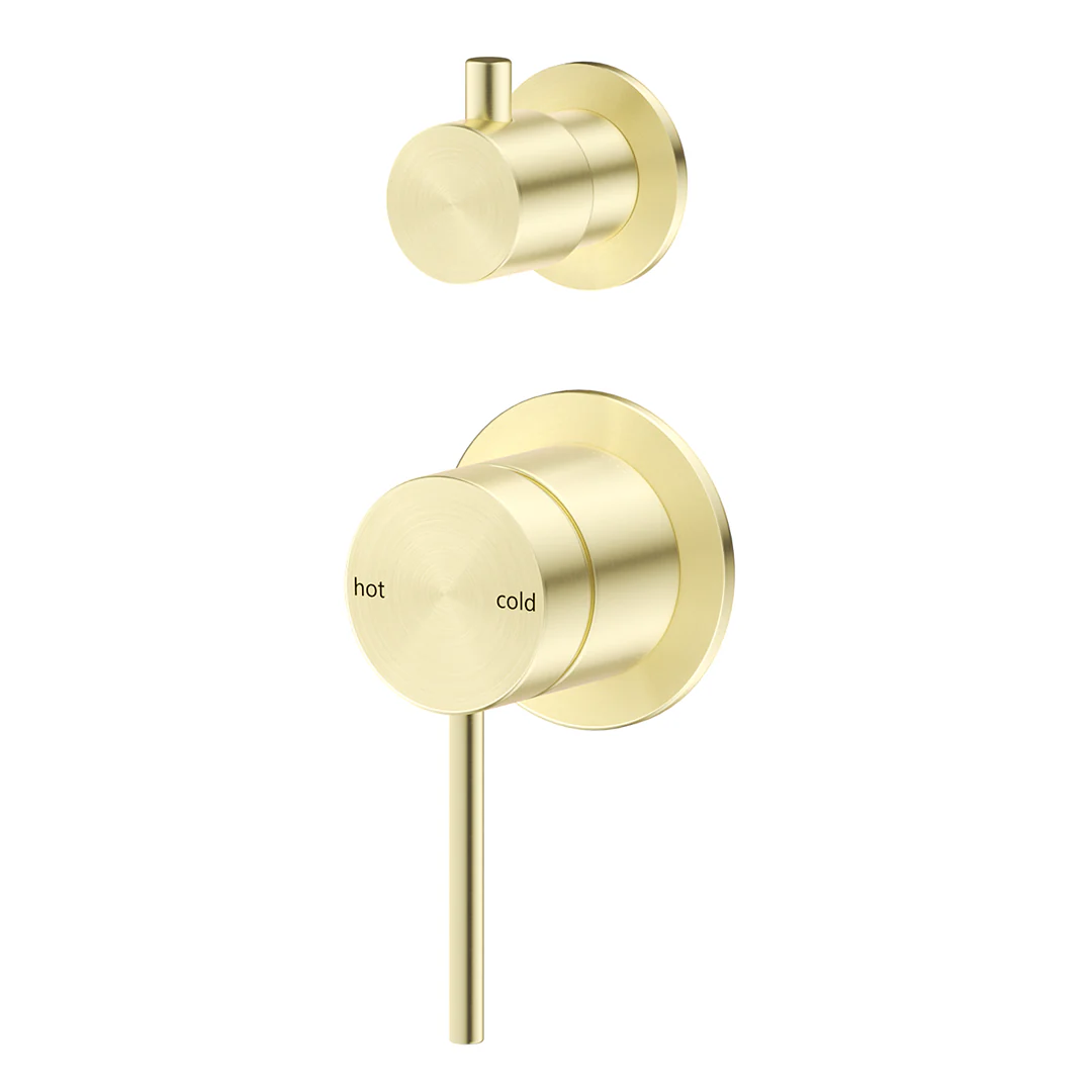 Mica French Gold Shower Mixer Diverter - 2P - Trim Kit Only