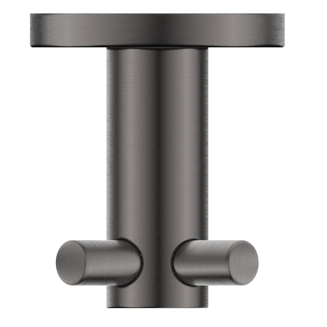 Mica Gun Metal Double Robe Hook - Image 3