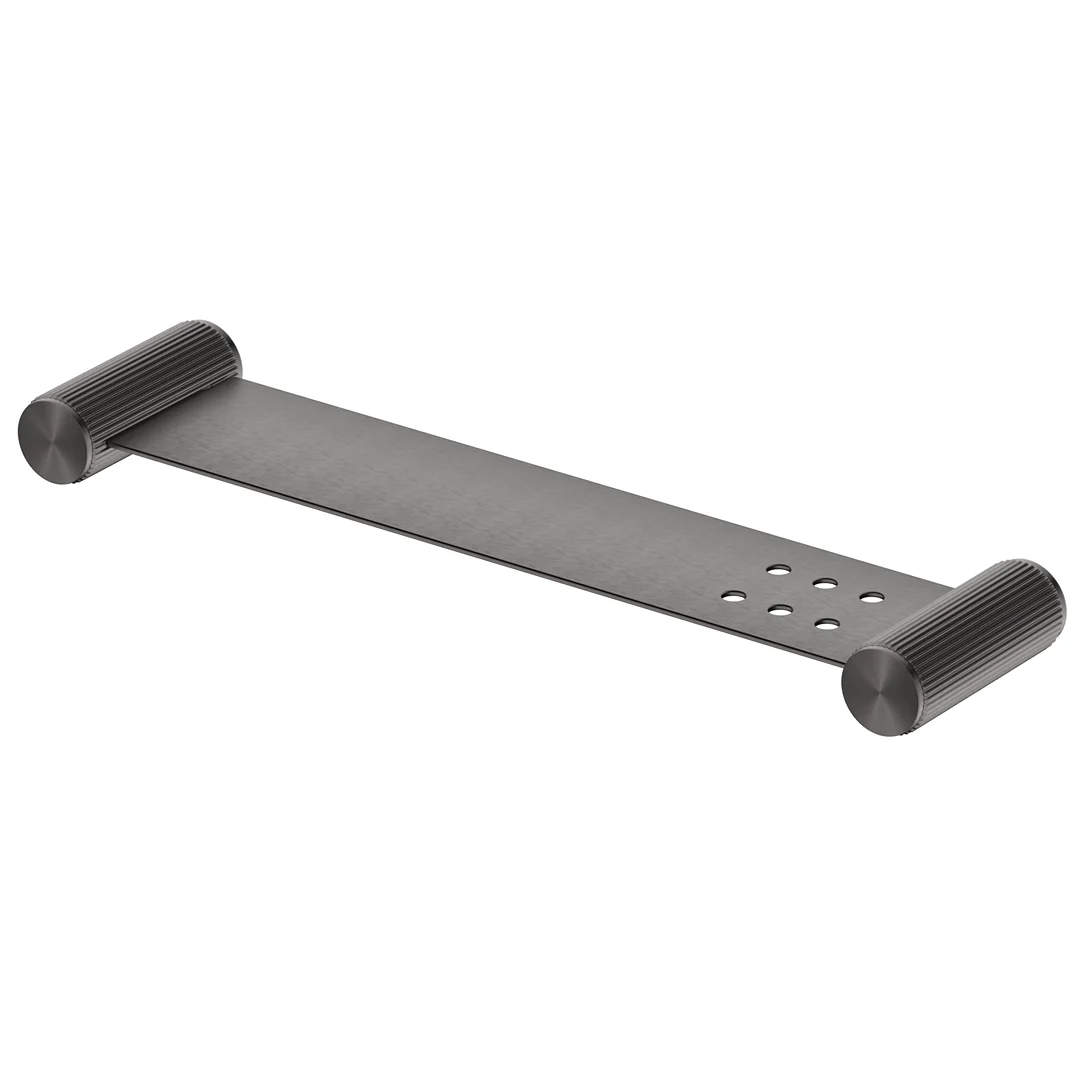 Mica Gun Metal Fluted Stainless Shelf - 400mm