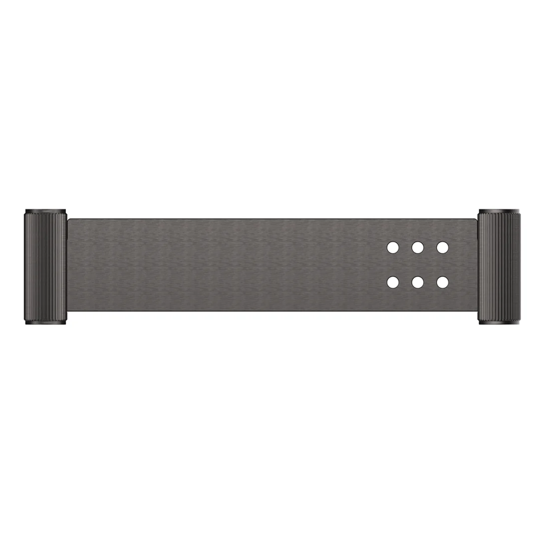 Mica Gun Metal Fluted Stainless Shelf - 400mm - Image 3