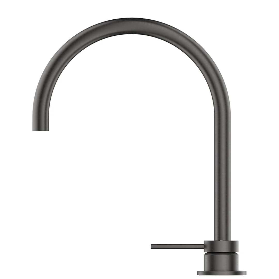 Mica Gun Metal Gooseneck Hob Sink/Basin Mixer Set - Image 2
