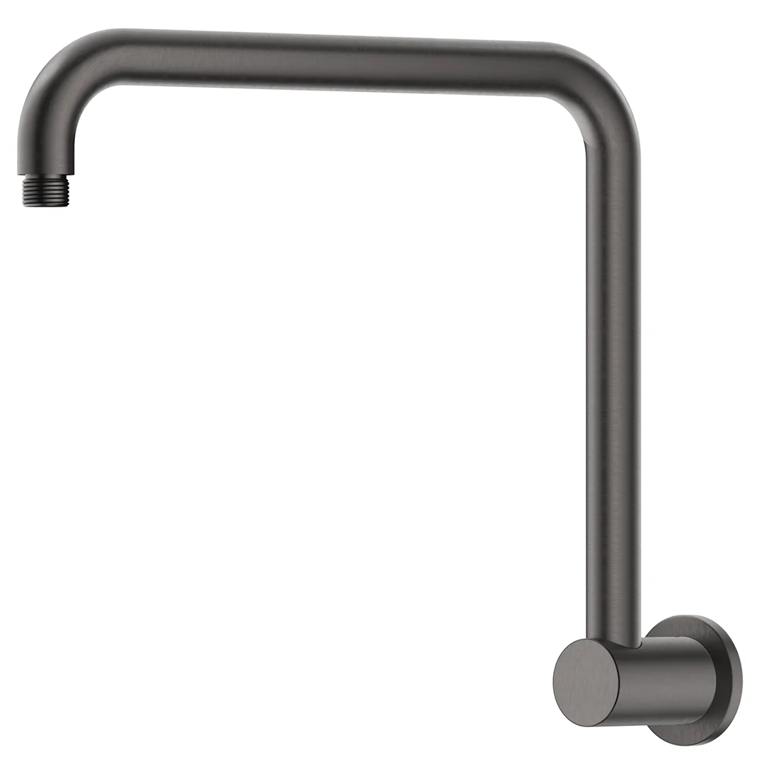 Mica Gun Metal Gooseneck Shower Arm