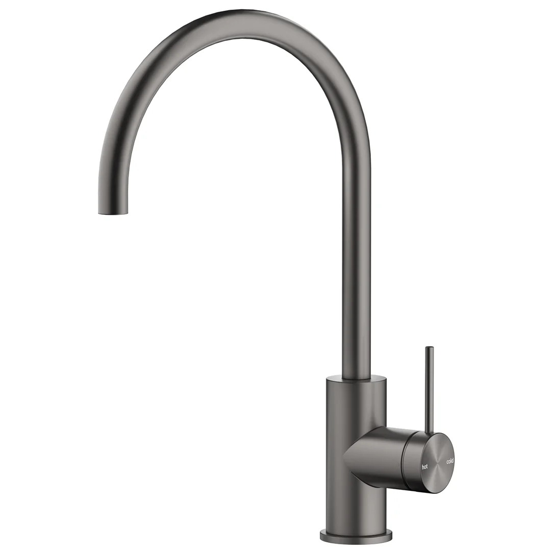 Mica Gun Metal Gooseneck Sink Mixer