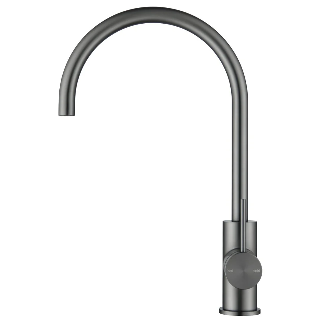 Mica Gun Metal Gooseneck Sink Mixer - Image 2