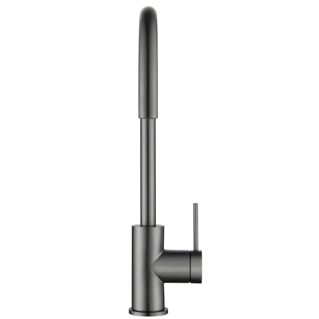 Mica Gun Metal Gooseneck Sink Mixer - Image 3
