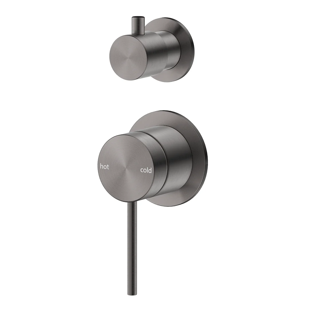 Mica Gun Metal Shower Mixer Diverter - 2P - Trim Kit Only