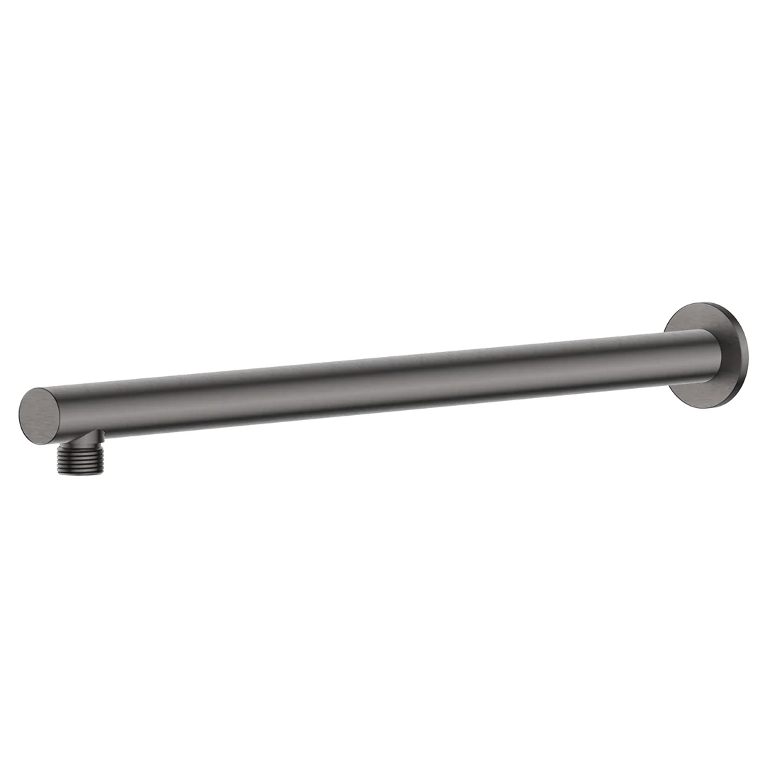 Mica Gun Metal Wall Shower Arm - 450mm - Straight
