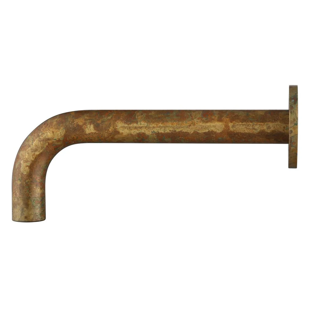 Mica LVB Living Brass Bath/Basin Spout - 220mm - Curved Spout - Image 3
